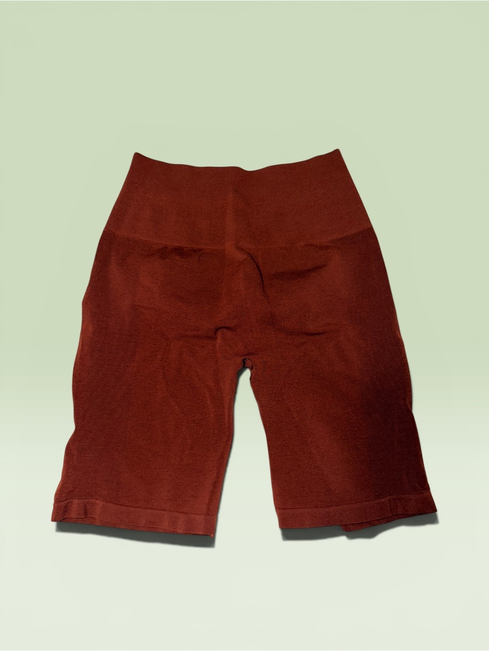 High-Waist Women's Stretch Bike Shorts - Rust